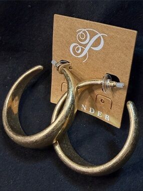 Plunder Libby Earrings Chunky Gold Hoop Earrings